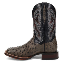 Load image into Gallery viewer, Dan Post Men's Alamosa Ostrich Grey/Black Square Toe Boot DP5013