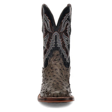 Load image into Gallery viewer, Dan Post Men's Alamosa Ostrich Grey/Black Square Toe Boot DP5013