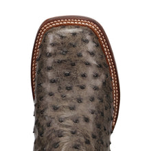 Load image into Gallery viewer, Dan Post Men's Alamosa Ostrich Grey/Black Square Toe Boot DP5013