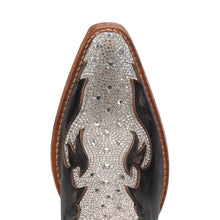 Load image into Gallery viewer, Dan Post Women's Crystal Leather Black Snip Toe Boot DP5125