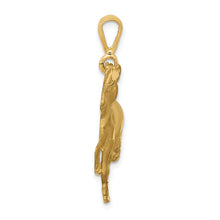 Load image into Gallery viewer, 14k Yellow Gold Diamond Cut Horse Pendant, 25mm