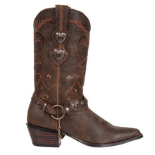 Load image into Gallery viewer, Durango Women's Crush Brown Heartbreaker Leather Snip Toe Boot RD4155