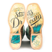 Load image into Gallery viewer, Tin Haul Women's Dreamcatcher / Start With A Dream Square Toe Boots 14-021-0007-1296 BR