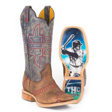 Load image into Gallery viewer, Tin Haul Men's Slugger W/ Field Of Dreams Square Toe Boots 14-020-0007-0282 TA