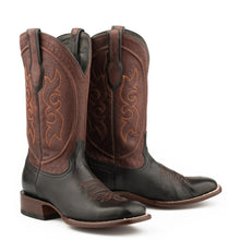 Load image into Gallery viewer, Stetson Black Men's Bridger Goat Square Toe 0109