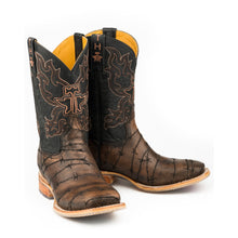 Load image into Gallery viewer, Tin Haul Men's Keep Out / Longhorn Lights Square Toe Boots 14-020-0077-0393 BL