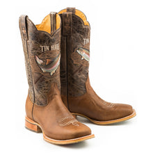 Load image into Gallery viewer, Tin Haul Men's Top Dollar / Cool Benjamin Square Toe Boots 14-020-0077-0404 BR