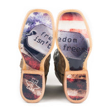 Load image into Gallery viewer, Tin Haul Men's Triangles / Anvil Of Power Square Toe Boots 14-020-0007-0220 BR