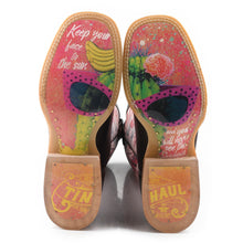 Load image into Gallery viewer, Tin Haul Women's Pinktalicious / Cactus Shades Square Toe Boots 14-021-0007-1470 BR