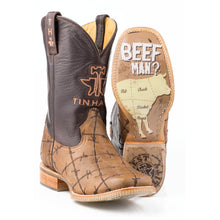 Load image into Gallery viewer, Tin Haul Men's Don't Fence Me In / Butcher Shop Square Toe Boots 14-020-0007-0081 BR
