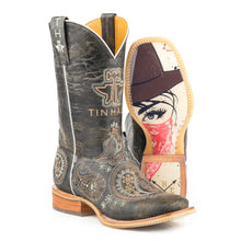 Load image into Gallery viewer, Tin Haul Women's Bandana Bandit/Wild Rag Square Toe Boots 14-021-0077-1425 TA