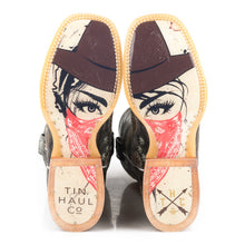 Load image into Gallery viewer, Tin Haul Women's Bandana Bandit/Wild Rag Square Toe Boots 14-021-0077-1425 TA