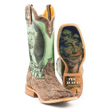 Load image into Gallery viewer, Tin Haul Men's Deuce / Take The Money And Run Square Toe Boots 14-020-0007-0350 BR