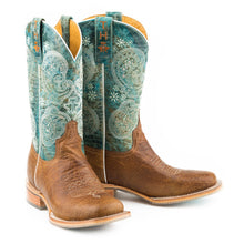 Load image into Gallery viewer, Tin Haul Women's Yee-haw / Paisley Calf Square Toe Boots 14-021-0077-1388 TA
