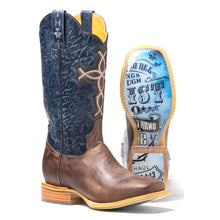 Load image into Gallery viewer, Tin Haul Men's Ichtusacross / Strength Square Toe Boots 14-020-0077-0450 BR