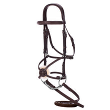 Load image into Gallery viewer, Equinavia Valkyrie Fancy Stitched Figure 8 Bridle &amp; Reins - Chocolate Brown E10002