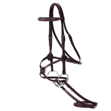 Load image into Gallery viewer, Equinavia Saga Fancy Stitched Figure 8 Bridle & Reins - Chocolate Brown E10008