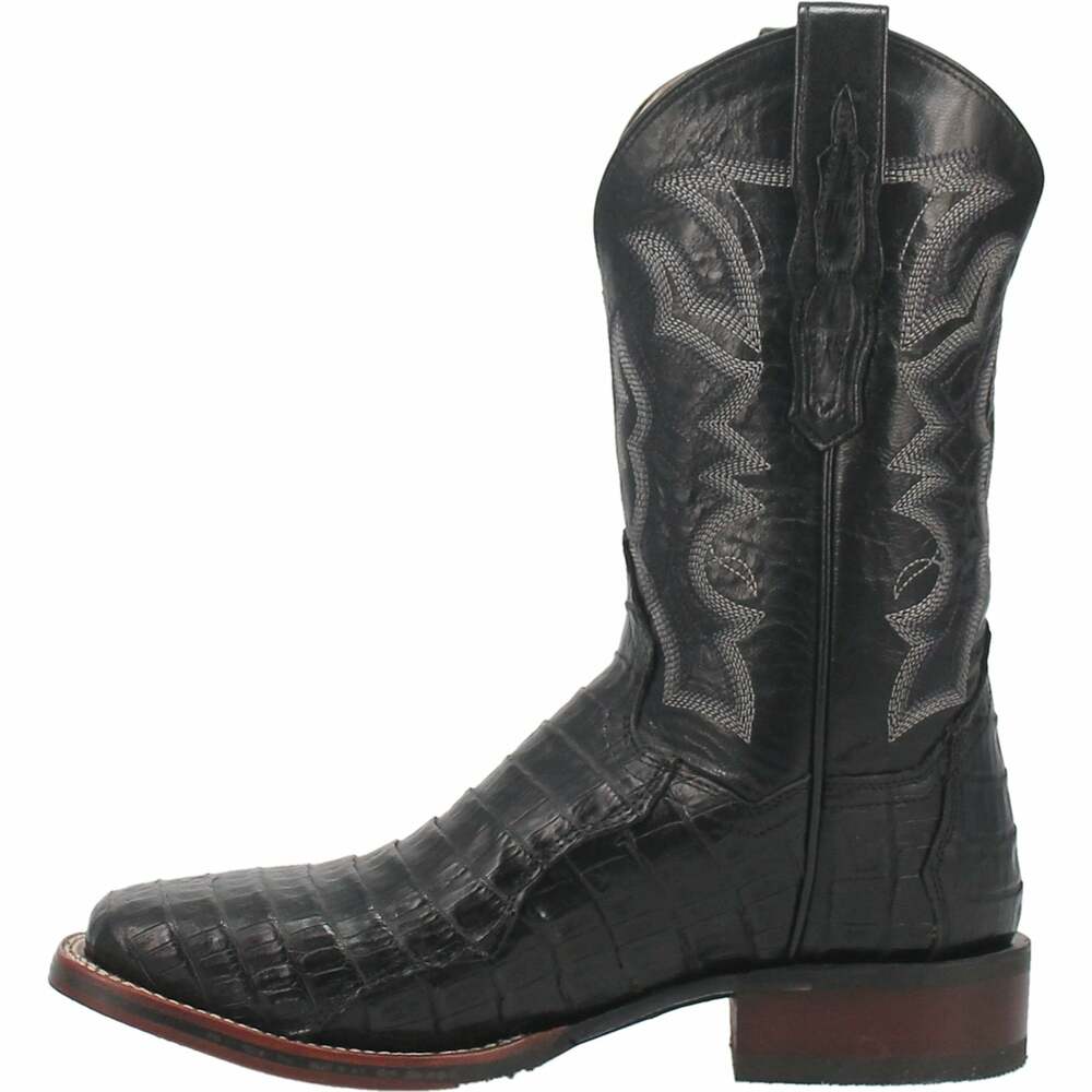 Dan Post Men's Kingsly Caiman Square Toe Boot DP4805 BlackJack Horse