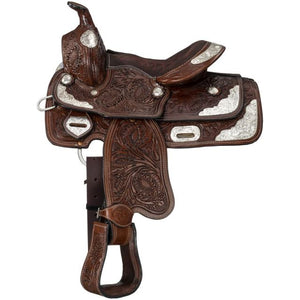 King Series Youth Mccoy Trail Saddle With Silver KS2640