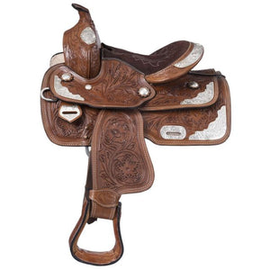 King Series Youth Mccoy Trail Saddle With Silver KS2640