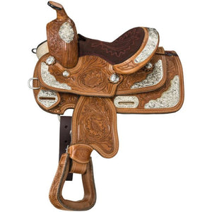 King Series Miniature Mccoy Trail Saddle With Silver KS2648