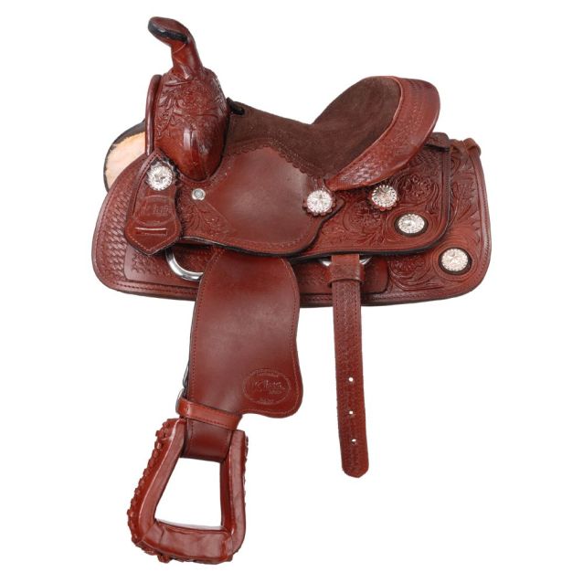 【OSTKAKA】 KADEL MINI SADDLE King Series Miniature Western Trail Saddle KS628 – BlackJack