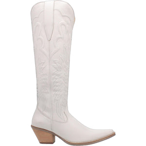 Dingo Women's Raisin Kane White Leather Snip Toe Boot 01-DI167-WH