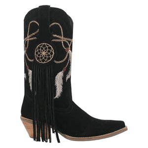 Dingo Women's Day Dream Black Leather Round Toe Boot 1-DI169-BK