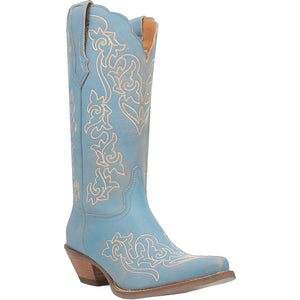 Dingo Women's Flirty N' Fun Blue Leather Round Toe Boot 01-DI171-BL