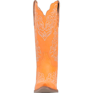 Dingo Women's Flirty N' Fun Orange Leather Round Toe Boot 01-DI171-OR