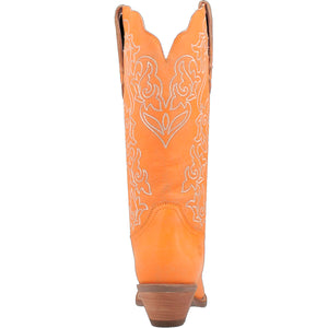 Dingo Women's Flirty N' Fun Orange Leather Round Toe Boot 01-DI171-OR