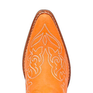 Dingo Women's Flirty N' Fun Orange Leather Round Toe Boot 01-DI171-OR