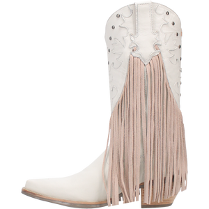 Dingo Women's Hoedown Off White Leather Snip Toe Boot 01-DI175-WH7