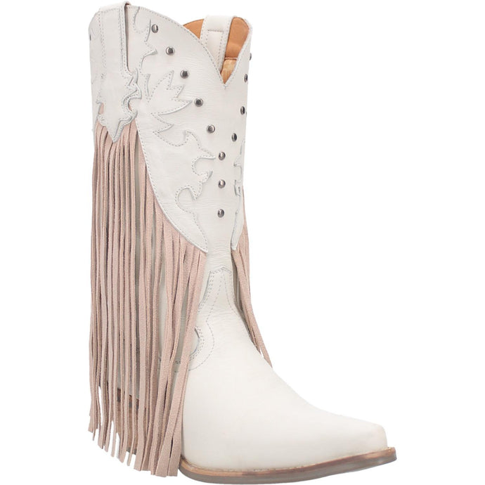 Dingo Women's Hoedown Off White Leather Snip Toe Boot 01-DI175-WH7