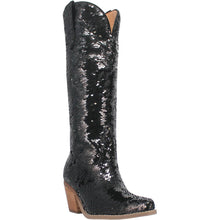 Load image into Gallery viewer, Dingo Women&#39;s Dance Hall Queen Fabric Snip Toe Boot 01-DI182-BK