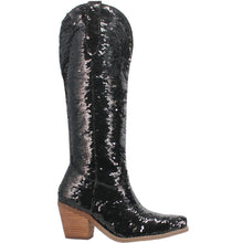 Load image into Gallery viewer, Dingo Women&#39;s Dance Hall Queen Fabric Snip Toe Boot 01-DI182-BK
