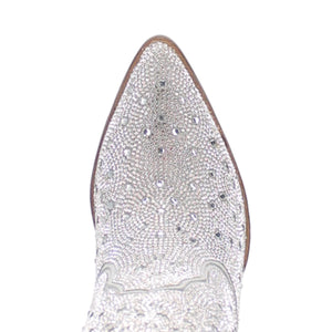 Dingo Women's Neon Moon Silver Leather Narrow Toe Boot DI567