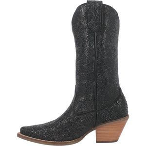 Dingo Women's Silver Dollar Black Leather Narrow Toe Boot 01-DI570-BK