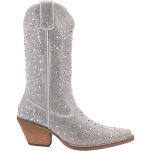 Dingo Women's Silver Dollar Silver Leather Narrow Toe Boot 01-DI570-GY6