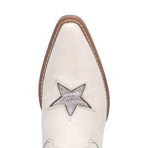 Dingo Women's Star Struck White Leather Narrow Toe Boot 01-DI582-WH