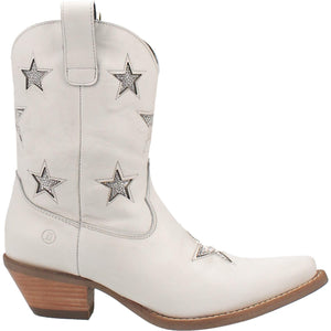 Dingo Women's Star Struck White Leather Narrow Toe Boot 01-DI582-WH