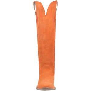 Dingo Women's Thunder Road Orange Leather Snip Toe Boot 01-DI597-OR