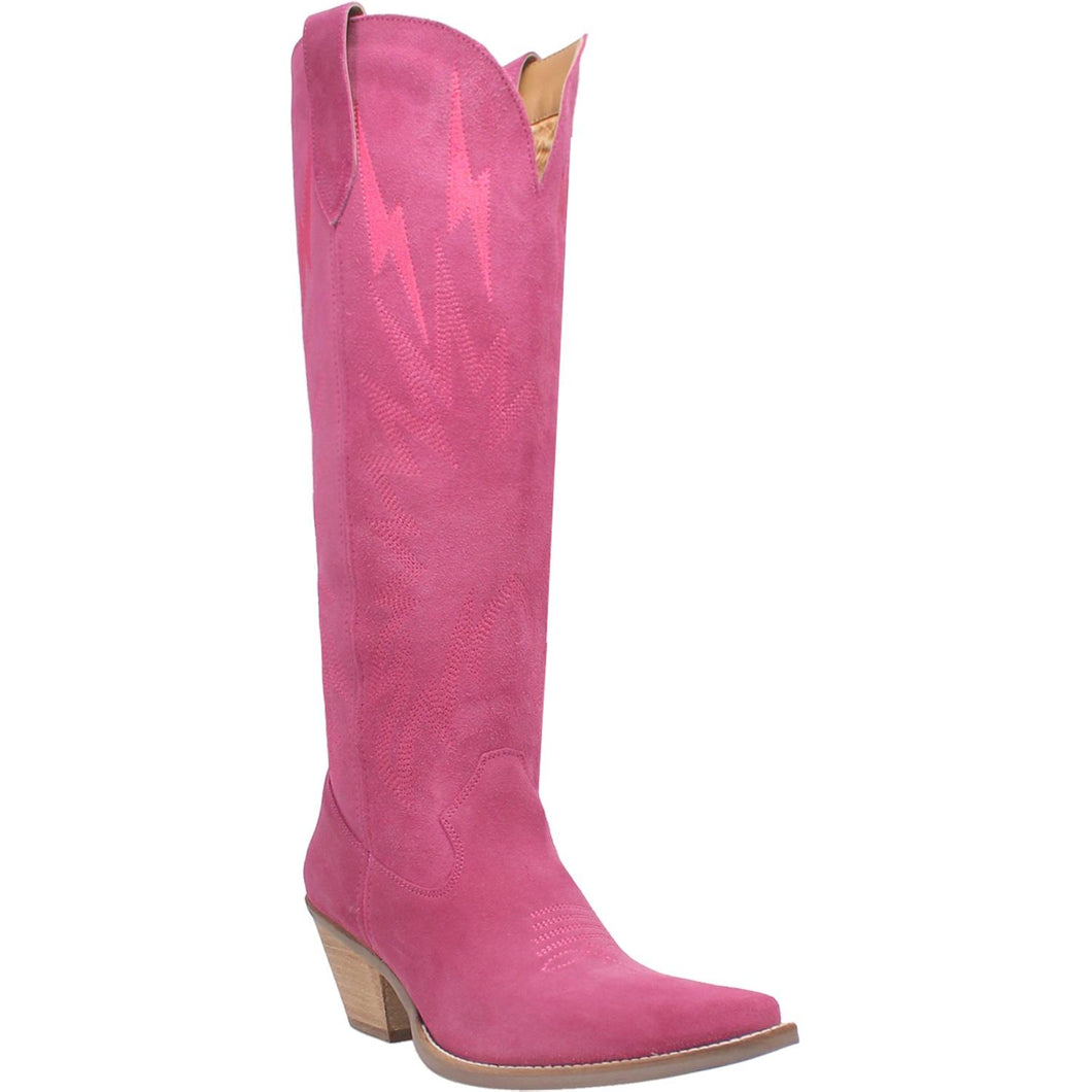 Dingo Women's Thunder Road Fuchsia Leather Snip Toe Boot 01-DI597-PU6