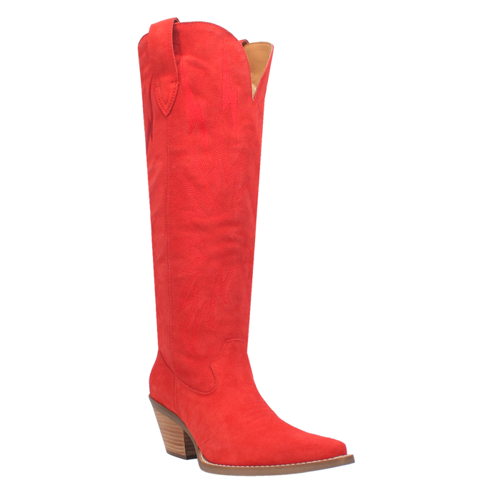 Dingo Women's Thunder Road Red Leather Snip Toe Boot 01-DI597-RD