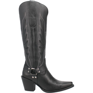 Dingo Women's Heavens To Betsy Black Leather Snip Toe Boot 01-DI926-BK