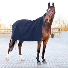 Load image into Gallery viewer, Equinavia Horze Vail Square Wool Cooler - Peacoat Dark Blue 24618