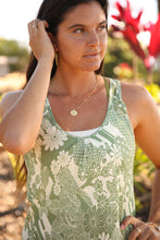 Load image into Gallery viewer, Top - Kelly Tank Top Floral Maize Chai Tea