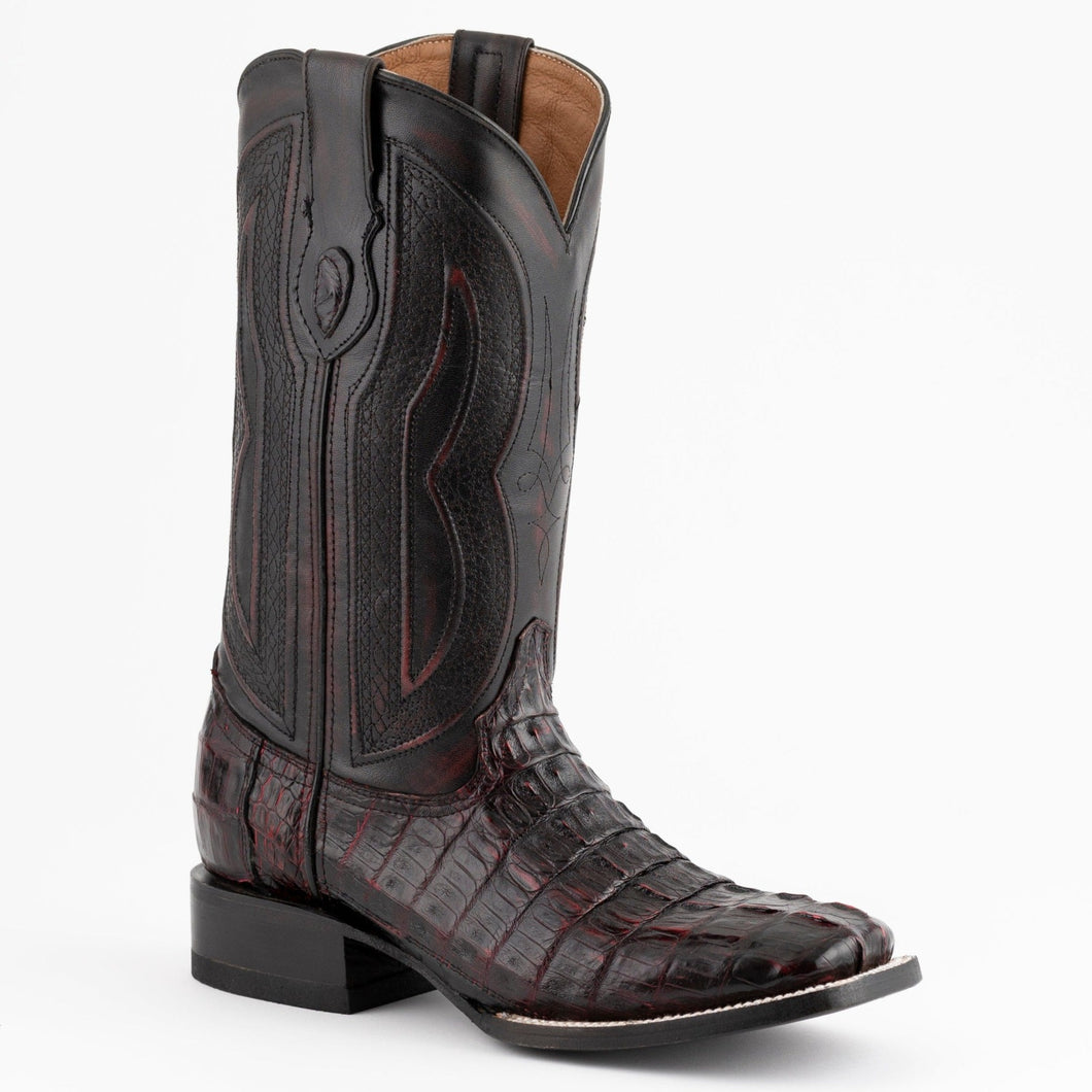 Ferrini Men's Hornback Caiman Dakota Crocodile Square Toe Boots 10493-08