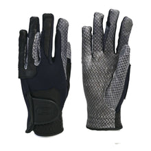 Load image into Gallery viewer, CorrectConnect Oil-Tac Copper Tech Leather Premium Riding Glove in Black
