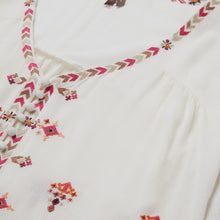 Load image into Gallery viewer, Stetson Women's White Dobby Peasant Blouse 2004